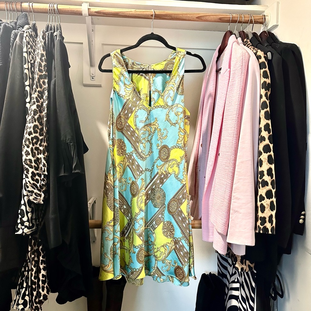 Versace inspired flowing tunic dress